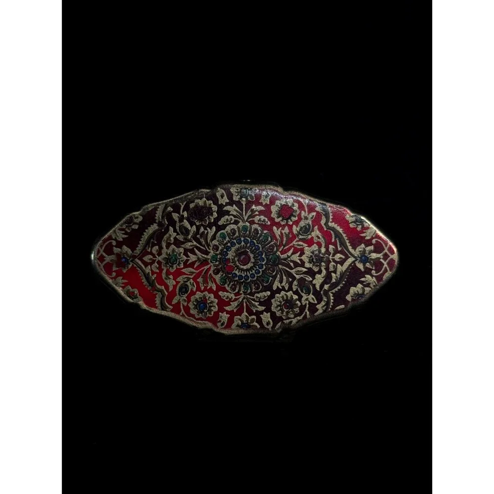 Vintage 1960s Stratton Lipview Lipstick Holder Mirror Floral England